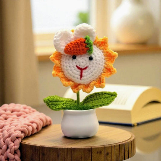 Rabbit Sunflower Pot